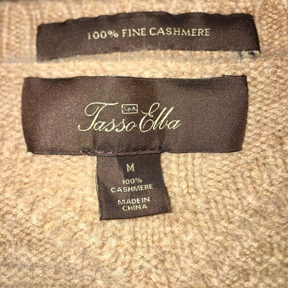 Tasso Elba Cashmere Sweater M EUC - Picture 2 of 6